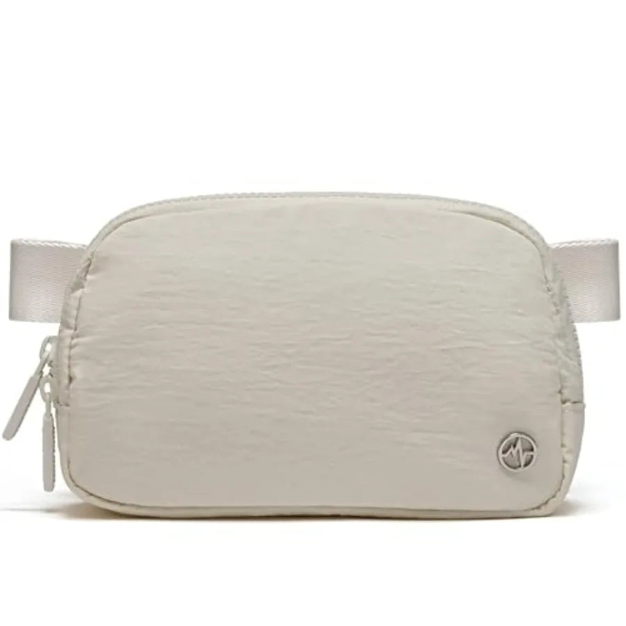 Two Way Zipper Fanny Pack Nylon Belt Bag for Women