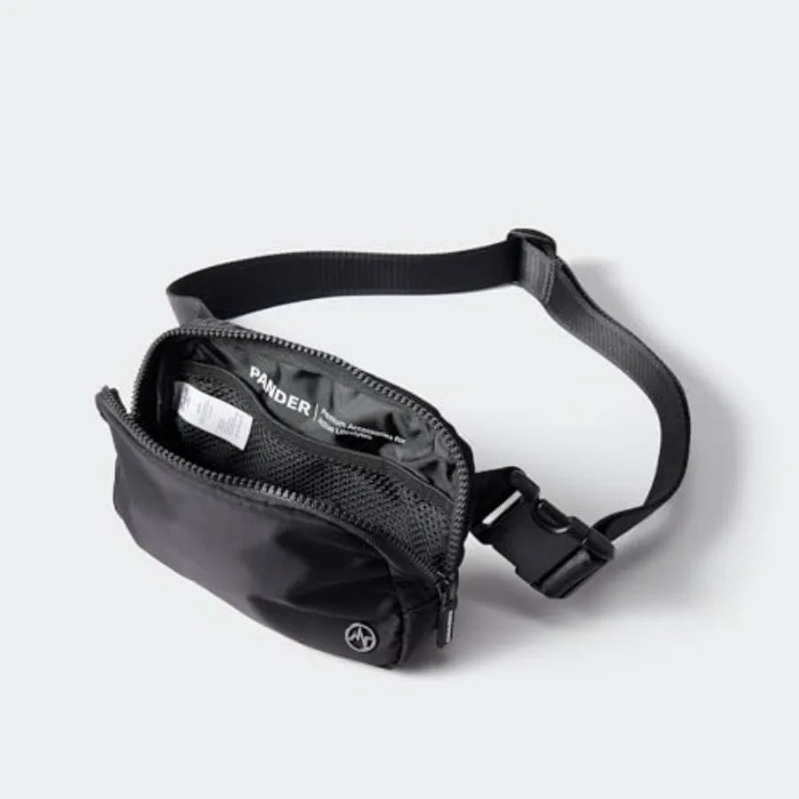 Two Way Zipper Fanny Pack Nylon Belt Bag for Women