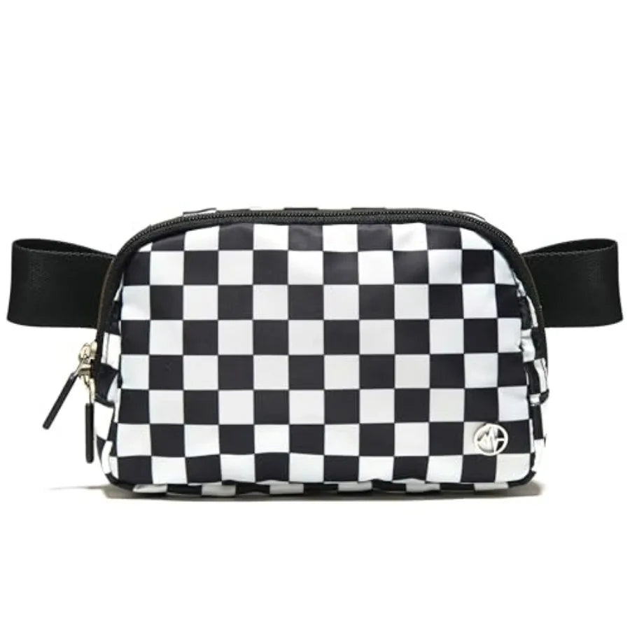 Two Way Zipper Fanny Pack Nylon Belt Bag for Women