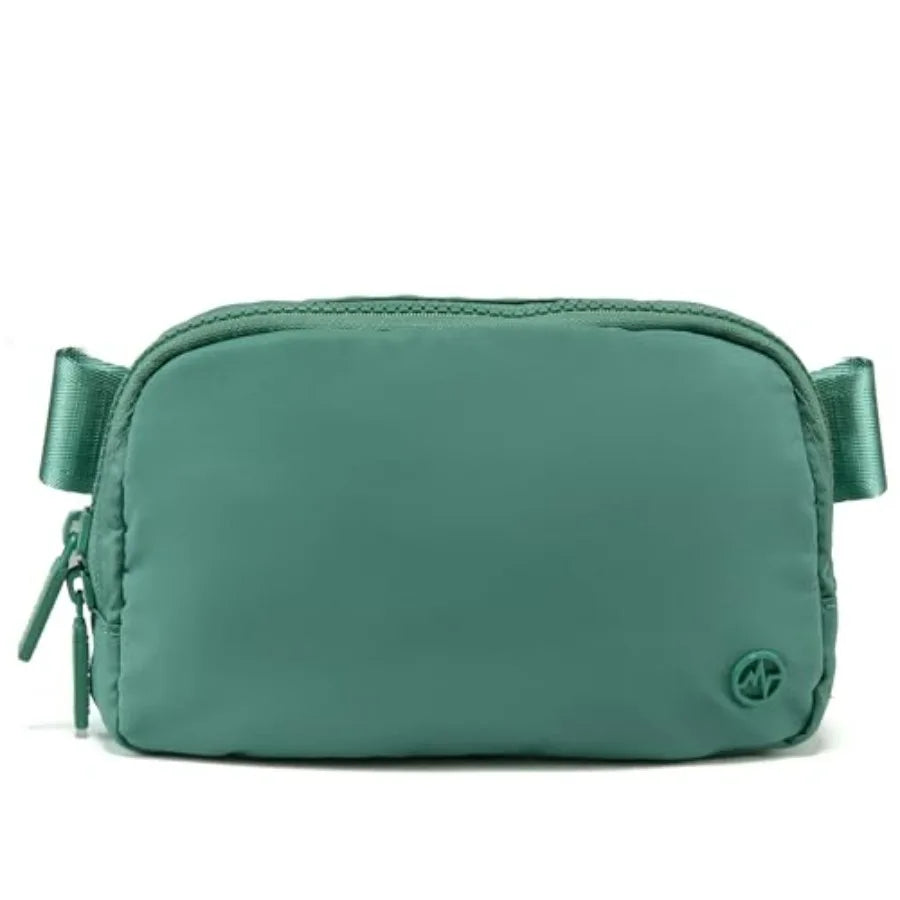 Two Way Zipper Fanny Pack Nylon Belt Bag for Women