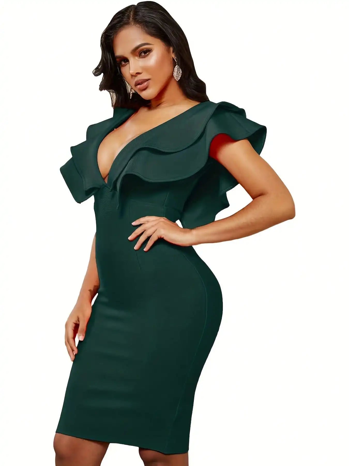 Ocstrade Bandage Dress Bodycon Evening Party One Shoulder