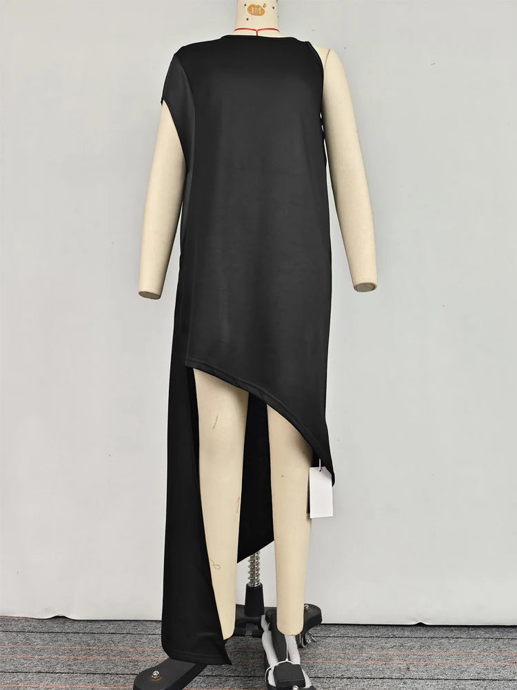 OSHOPLIVECN Women's One Shoulder High Low Evening Gown