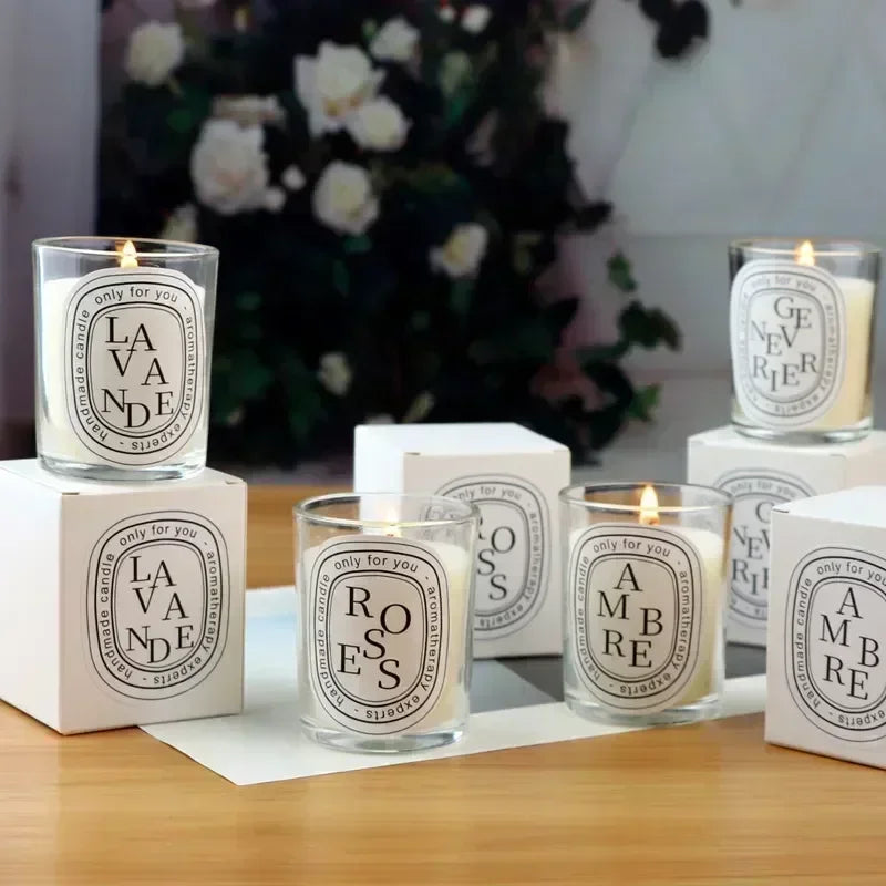 Romantic Transparent Scented Candle Jar Gift For Weddings