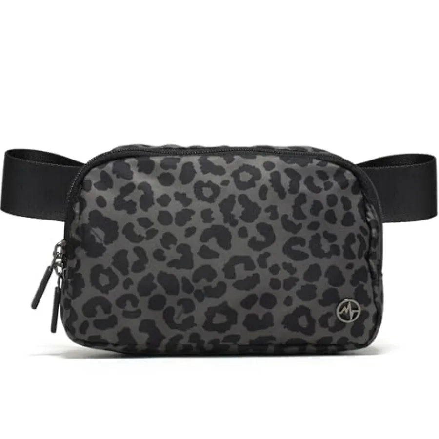 Two Way Zipper Fanny Pack Nylon Belt Bag for Women
