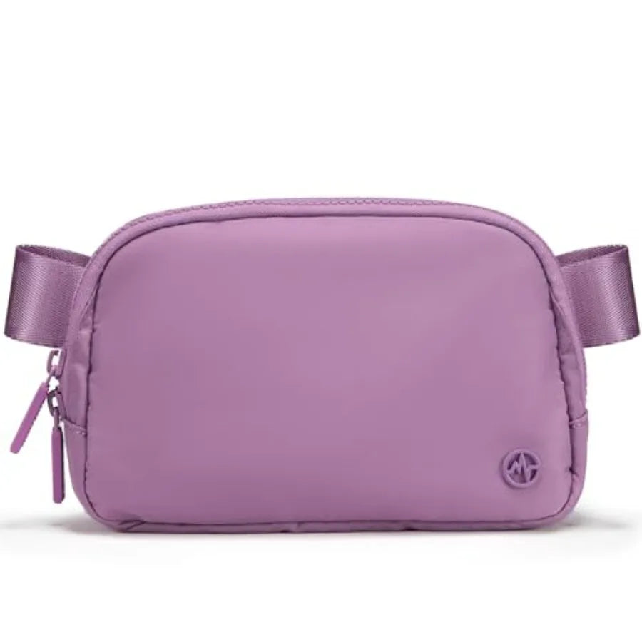 Two Way Zipper Fanny Pack Nylon Belt Bag for Women