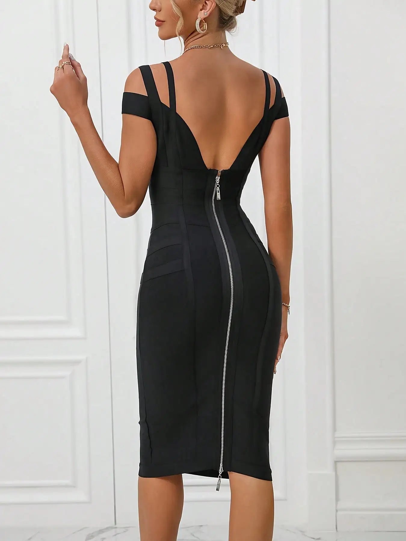 Ocstrade Bandage Dress Bodycon One Shoulder Evening Party