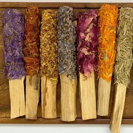 Sandalwood Incense Set With Fresh Flowers Abalone Shell