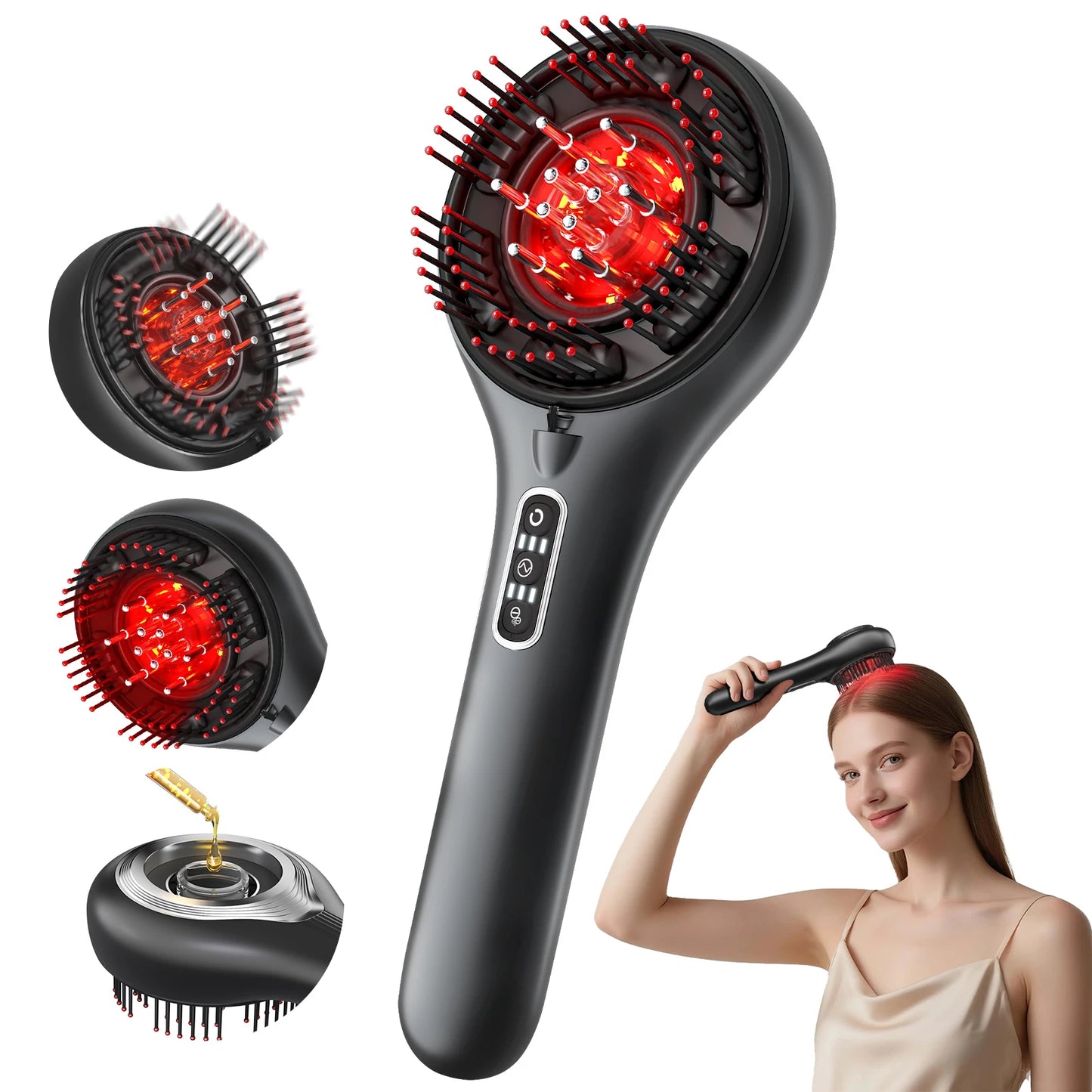 Light Therapy Handheld Comb for Scalp Care