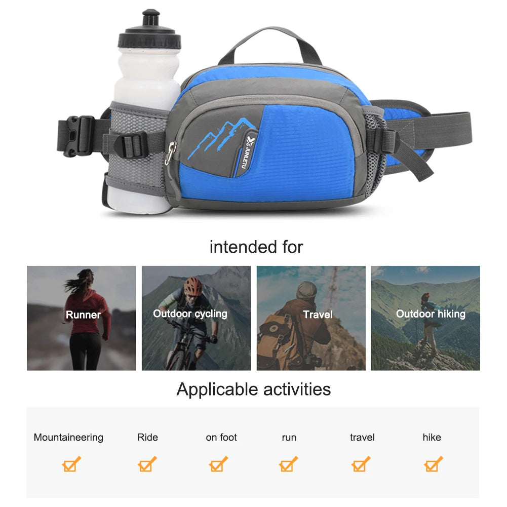 Function Fanny Pack Running Belt Nylon Bottle Holder