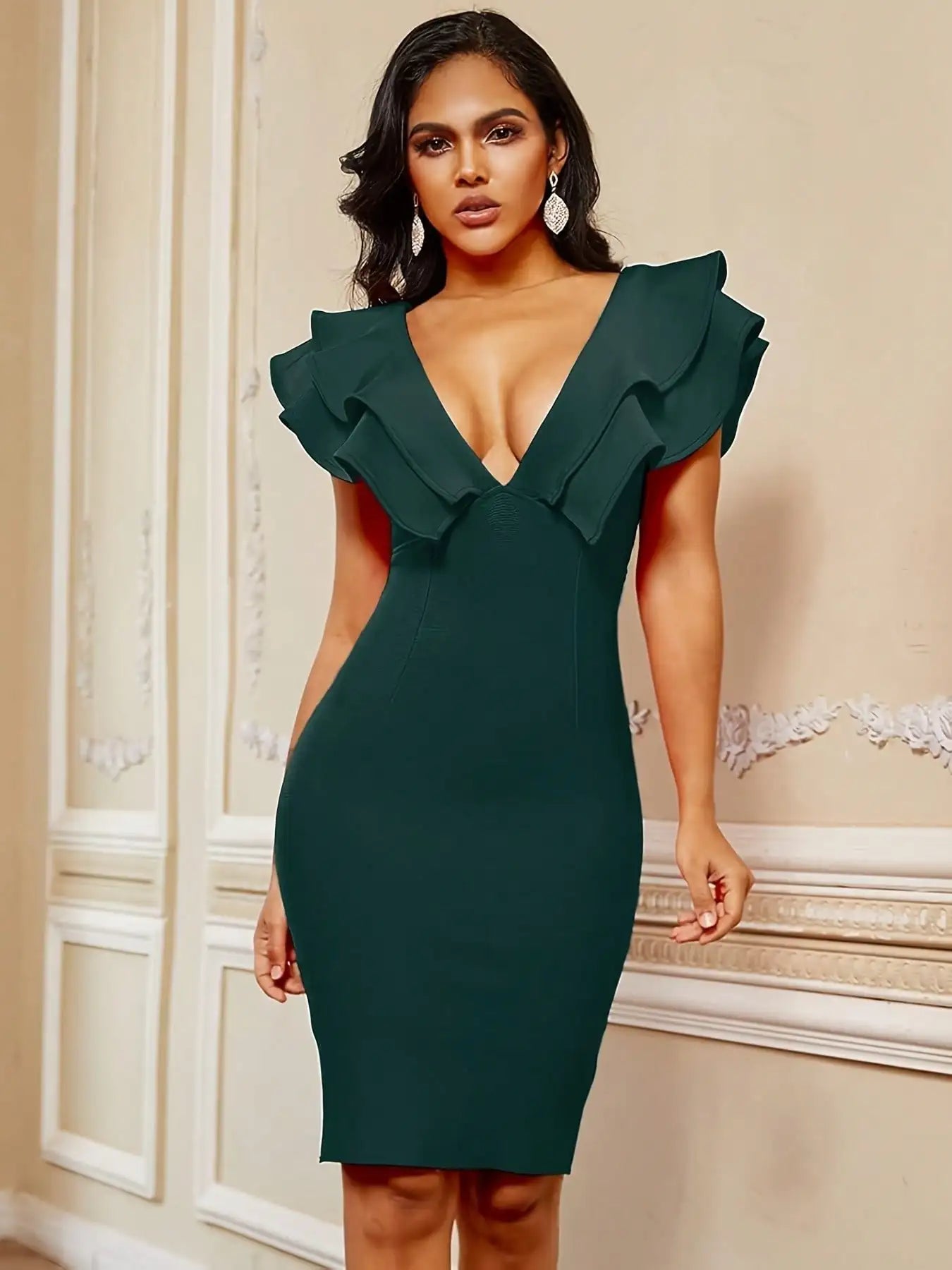 Ocstrade Bandage Dress Bodycon Evening Party One Shoulder