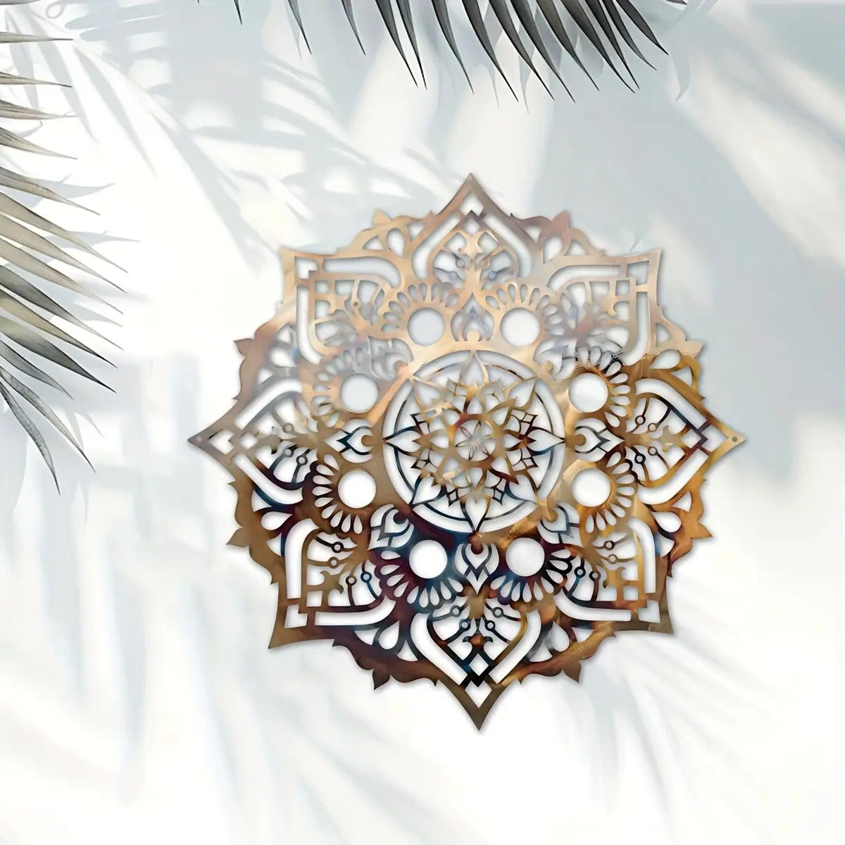Geometric Mandala Metal Wall Decor Elegant Iron Artwork