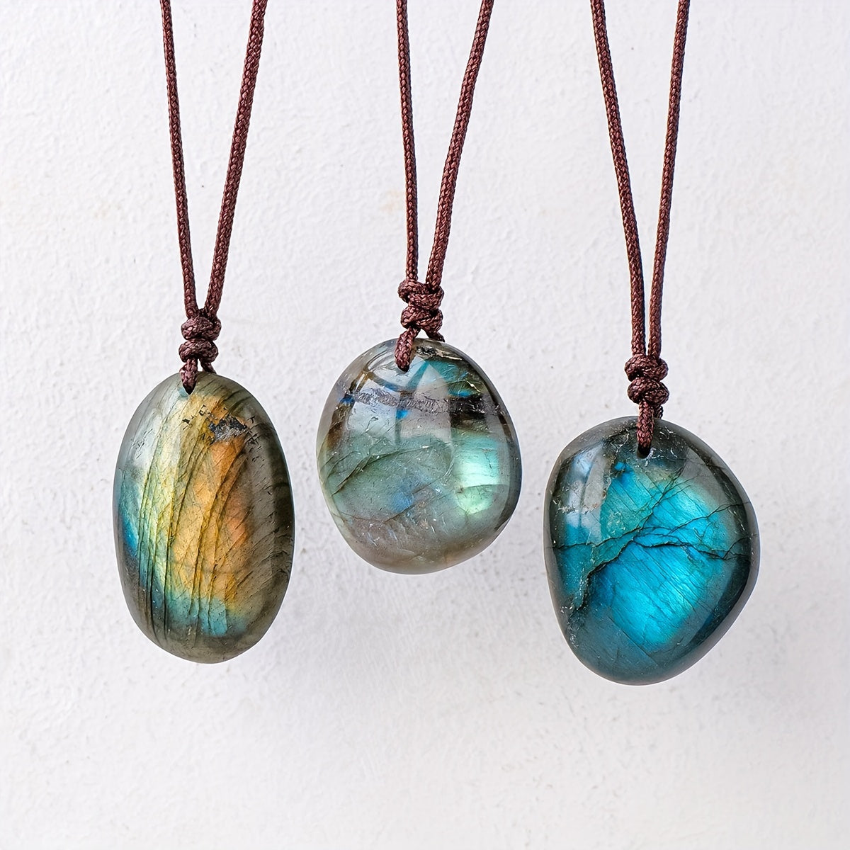 Blossom Radiate Labradorite Pendant Necklace Boho Style