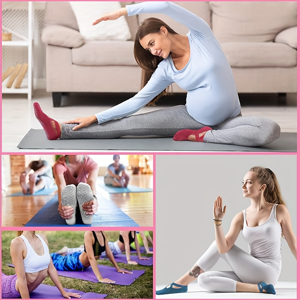 Yoga Socks For Women With Silicone Grips For Indoor Fitness