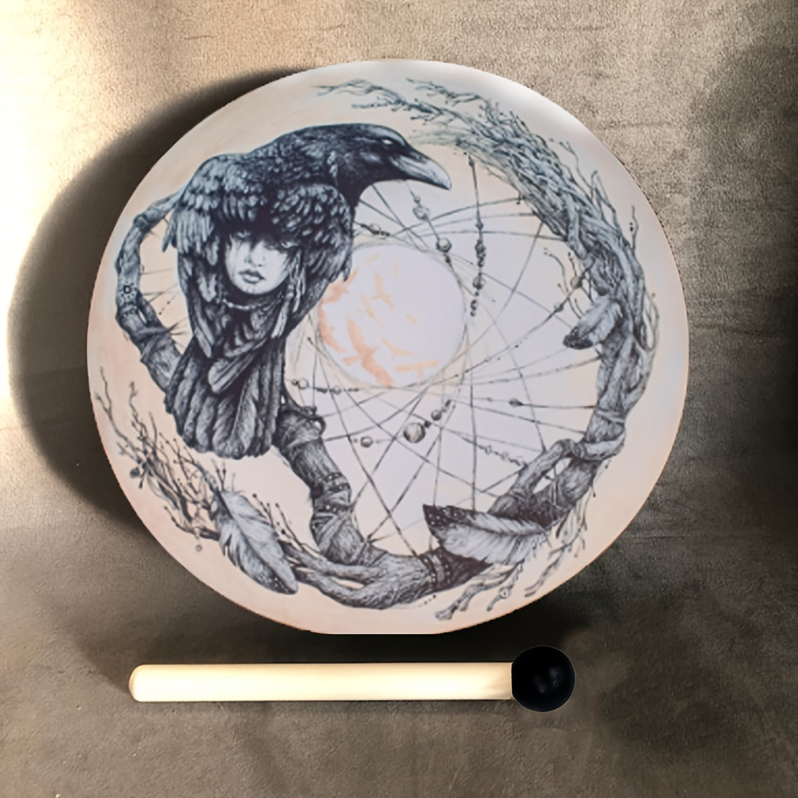 VMONKE Raven Shamanic Drum For Meditation And Spirit