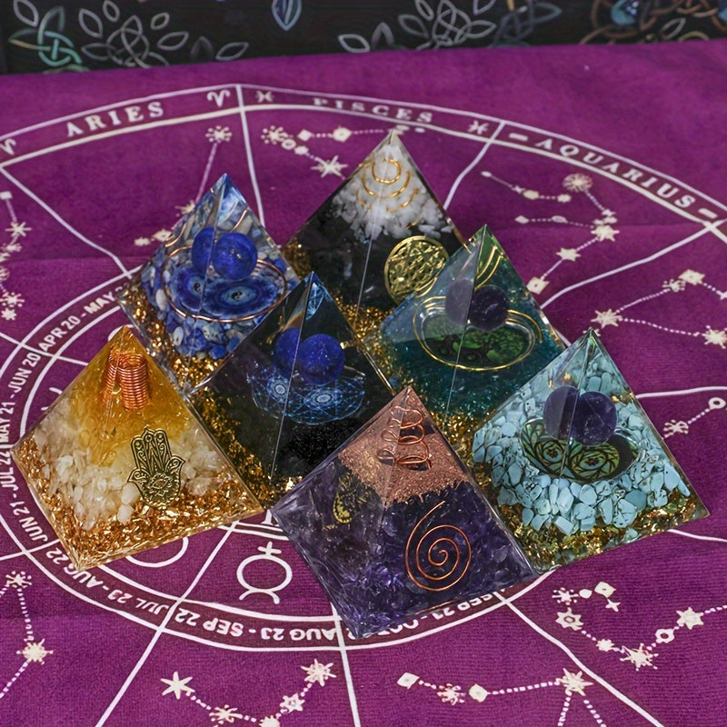 Orgone Pyramid Crystal Stone Handmade Home Decoration Gift