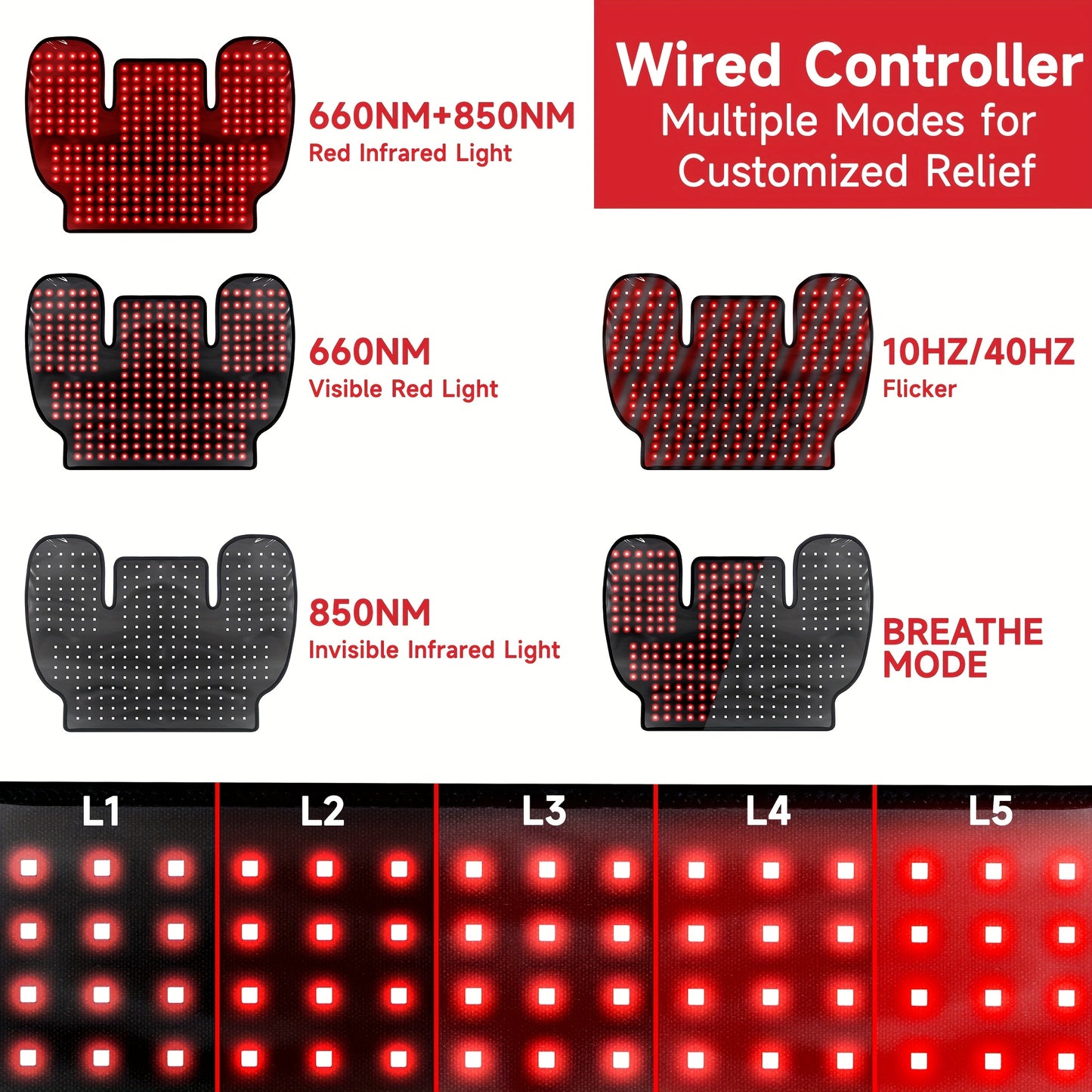 WEETALL Red Light Therapy Neck Shoulder Wrap