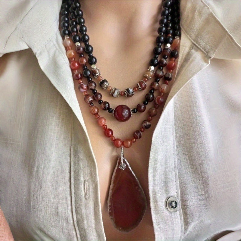 Blossom and Radiate Bohemian Layered Necklace Pendant