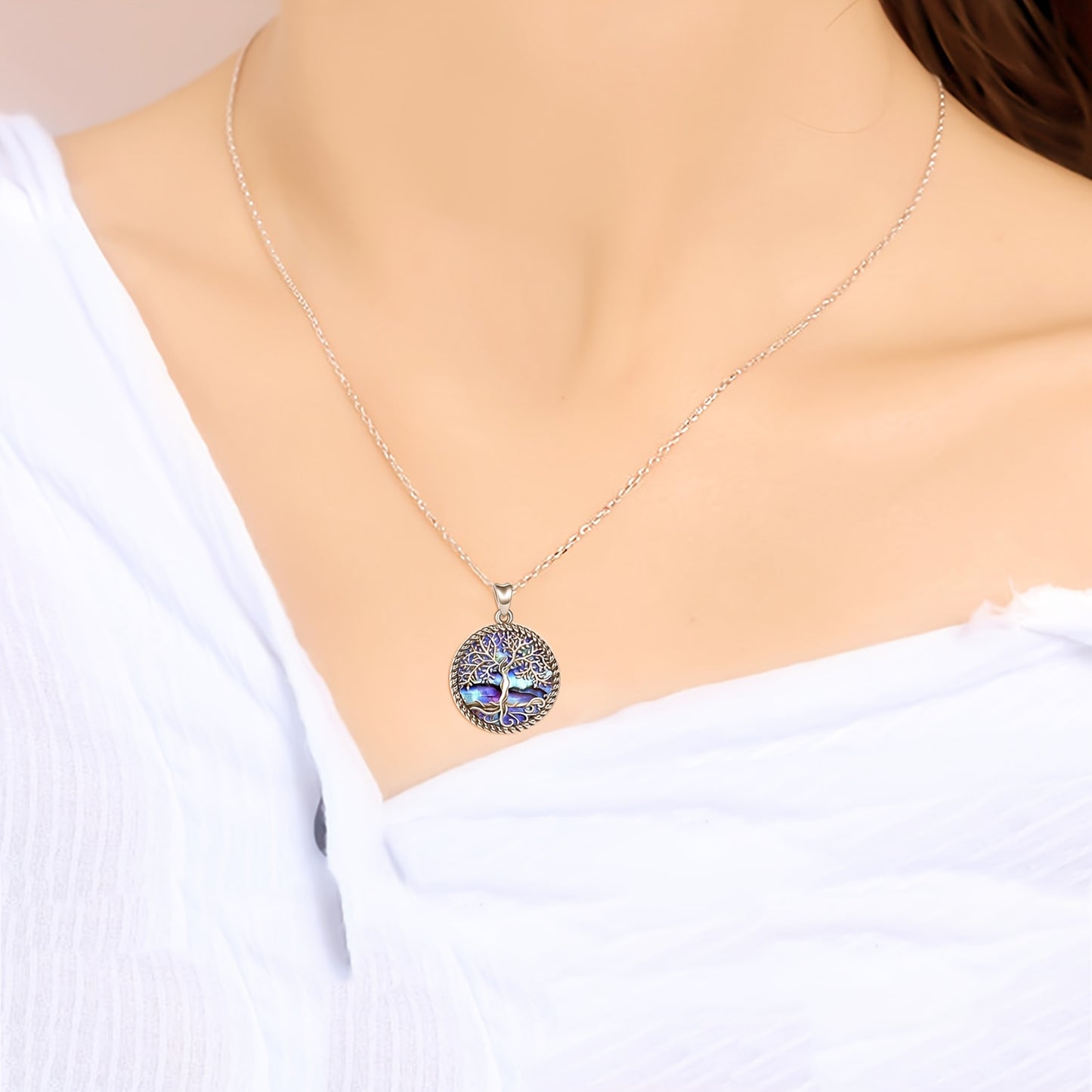 Blossom And Radiate Tree Of Life Necklace Onefinity Abalone