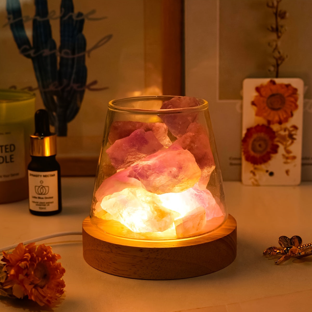 Blossom Radiate Natural Aroma Stone Diffuser USB Lamp
