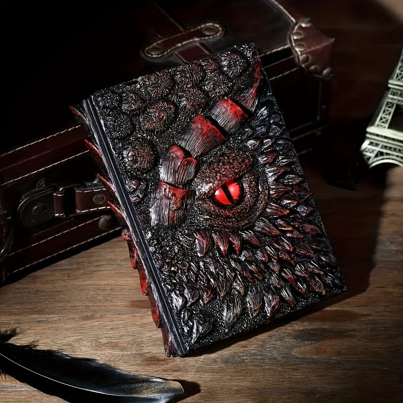 Blossom And Radiate Dragon Eye Embossed Notebook Journal