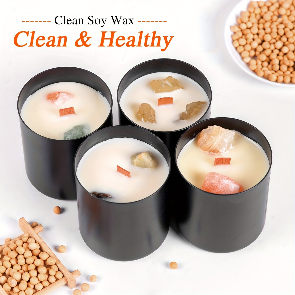 E EORISH 8 Piece Scented Crystal Candle Gift Set Deluxe