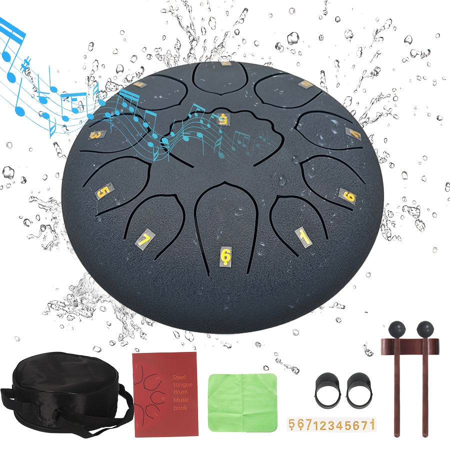 Rain Drum 11-Note Steel Tongue Drum For Yoga Meditation