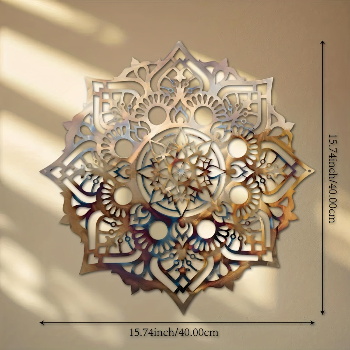 Geometric Mandala Metal Wall Decor Elegant Iron Artwork