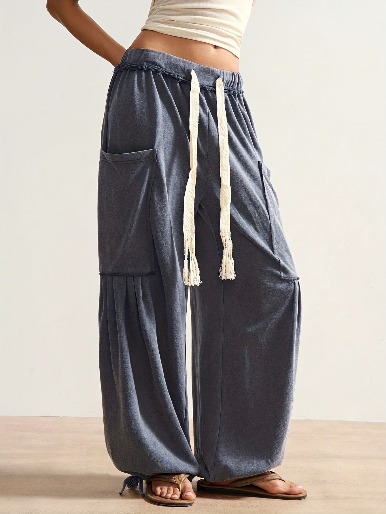 Irdcomps Bohemian Style Women's Loose Pants Spring Summer Comfort Wear