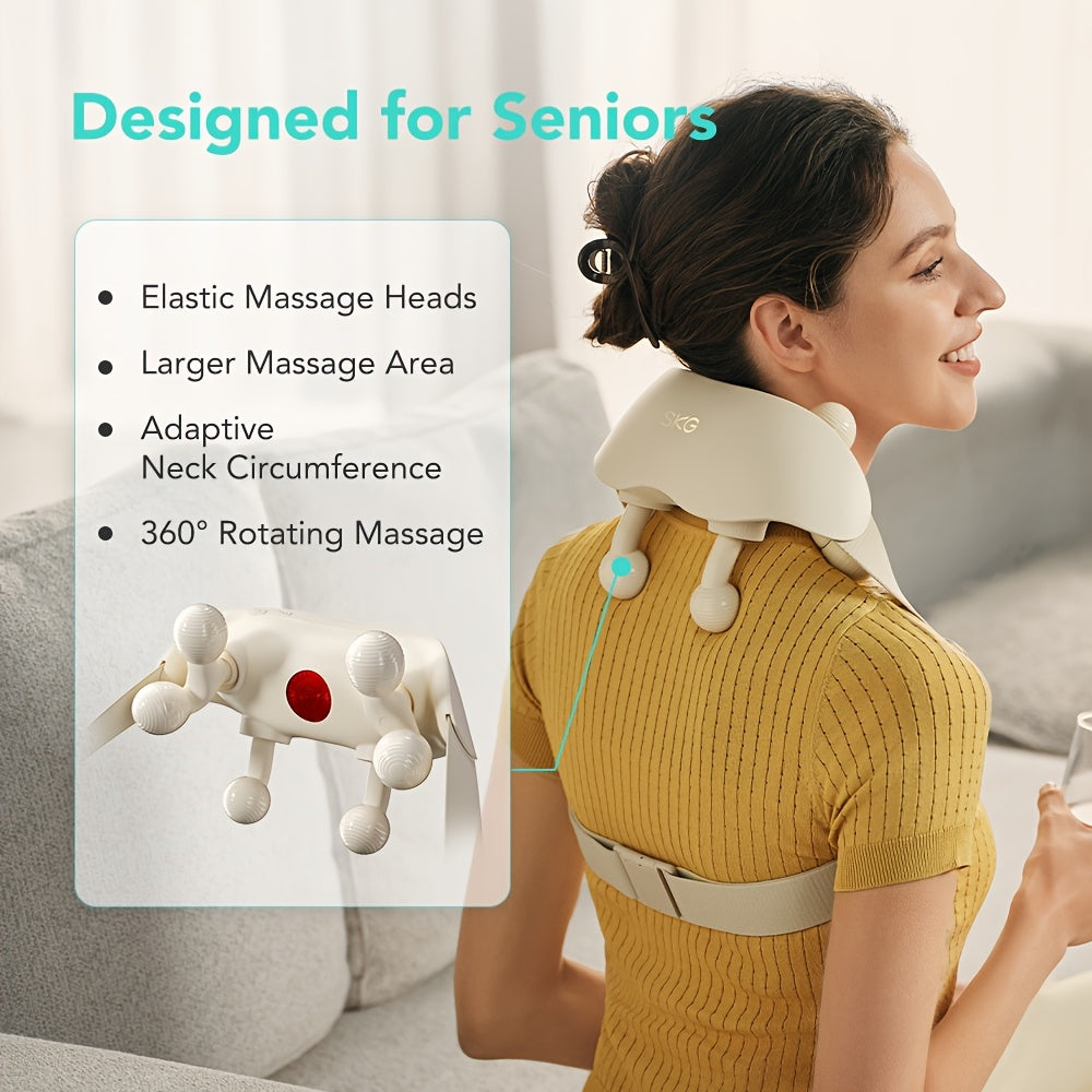 SKG Neck Massager Deep Tissue 6D Cordless Shiatsu With Heat