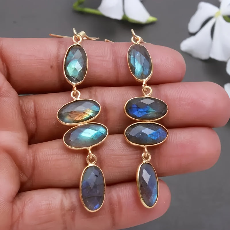 Blossom and Radiate Bohemian Geometric Long Pendant Earrings