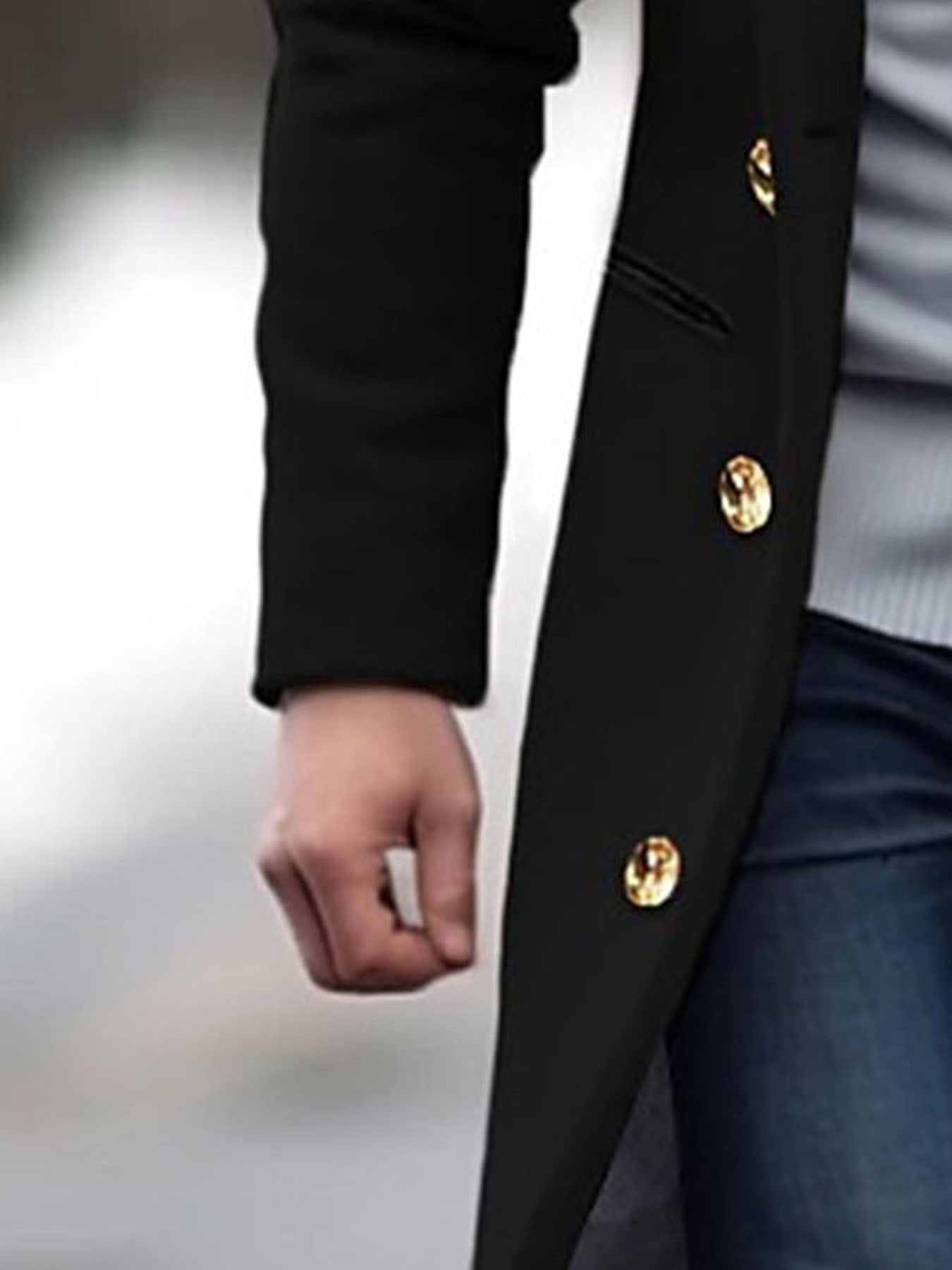 Blossom and Radiate Lapel Coat Windbreaker Pockets