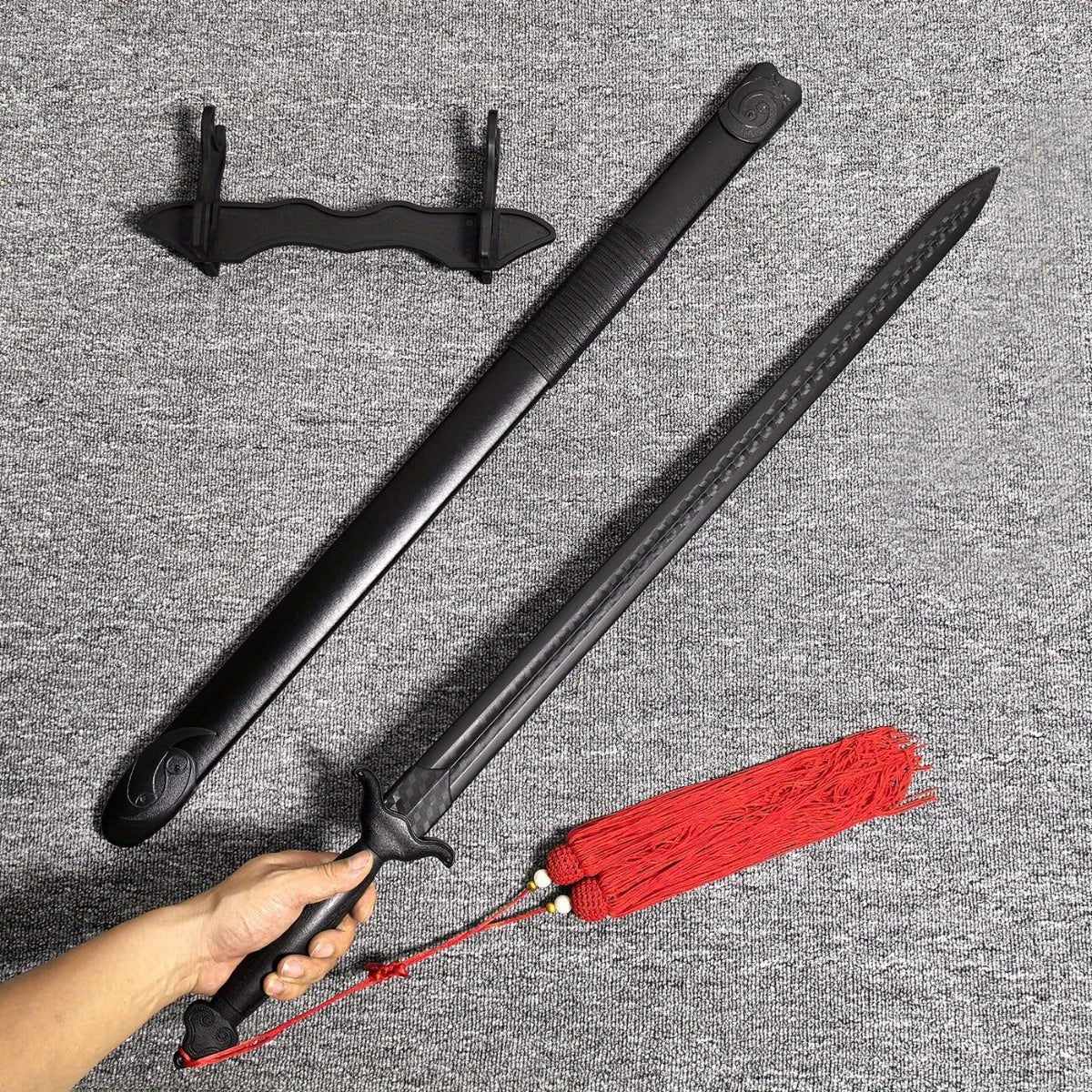 Tai Chi Plastic Sword With Scabbard And Display Stand