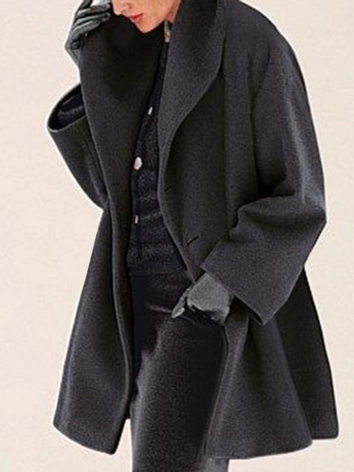 SCACTO Women's Winter Coat Formal Outerwear Button Front