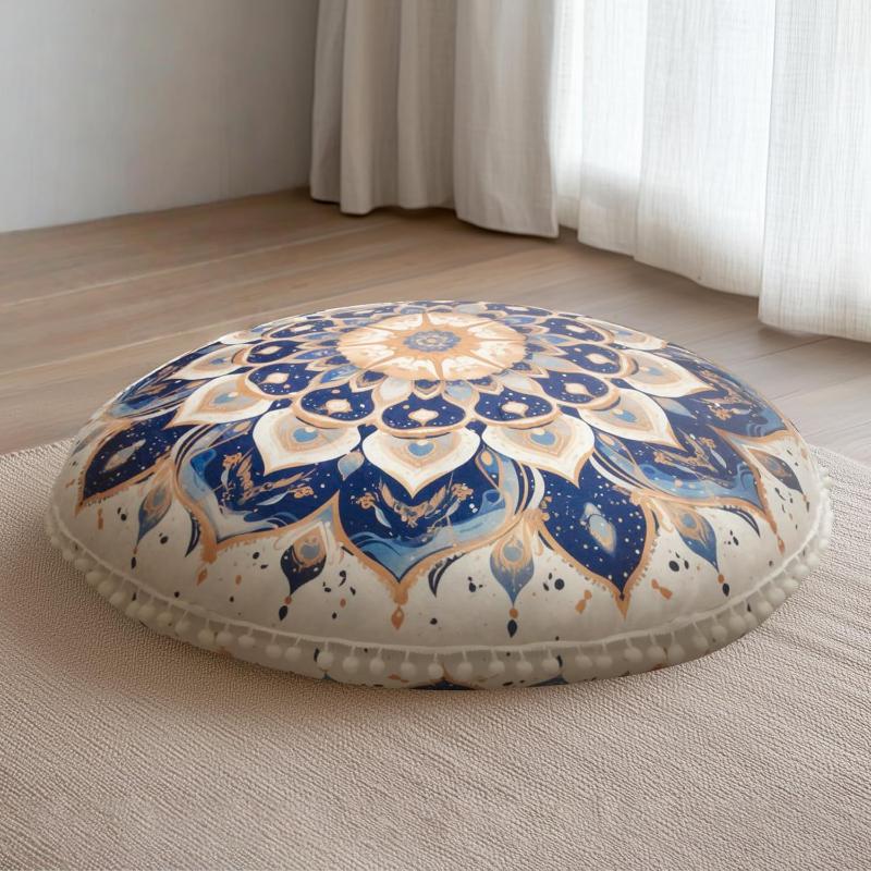 Round Meditation Cushion With Removable Washable Cover For Adults