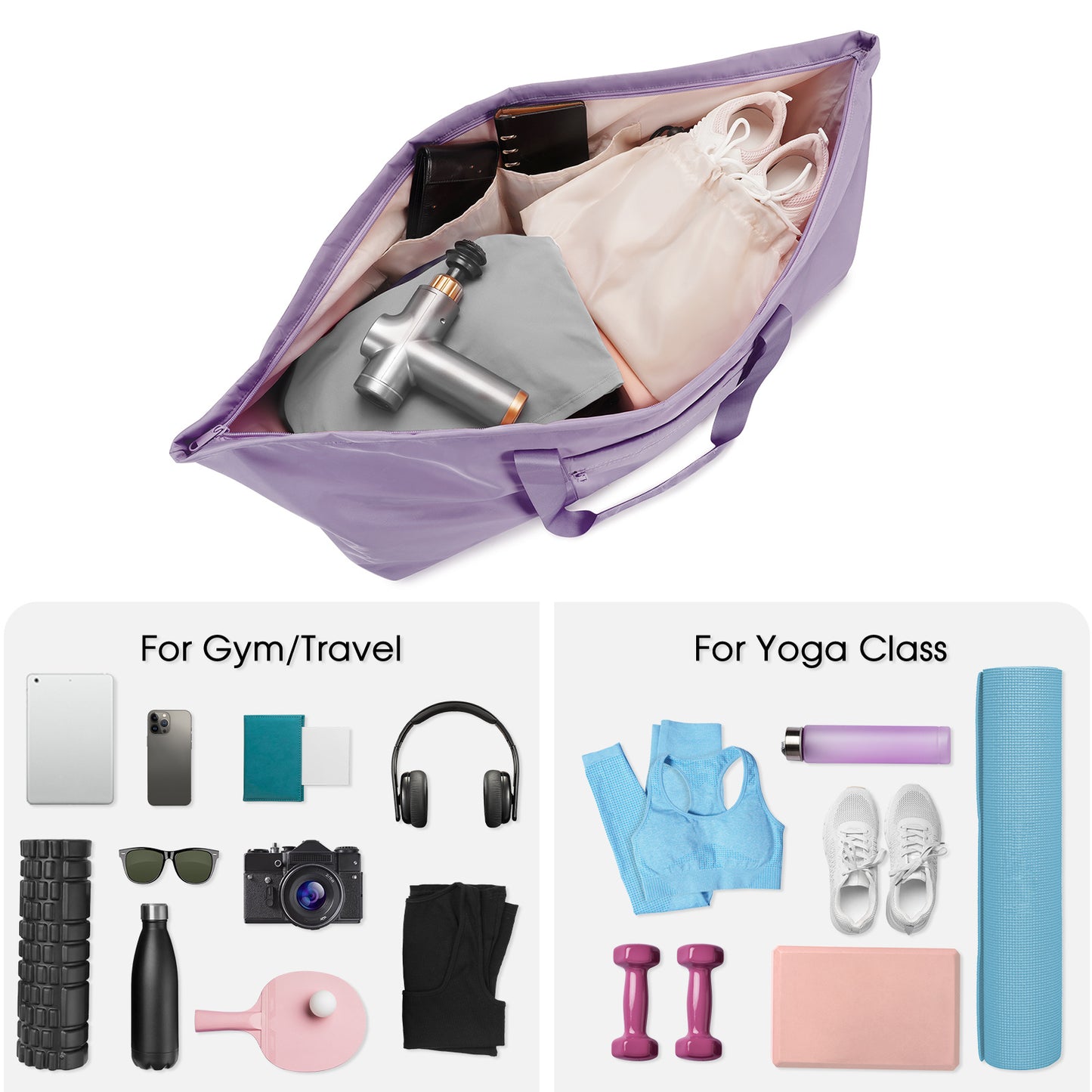 WANDF Yoga Mat Bag Holds Mats And Blocks