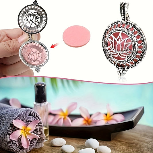 HICARER Essential Oil Diffuser Necklace Locket Pendant