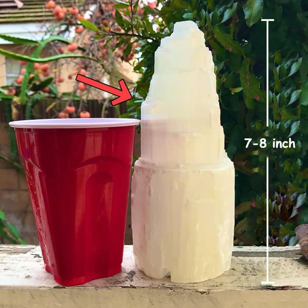 Moroccan Selenite Stone Glow Lamp Handcrafted For Home Decor
