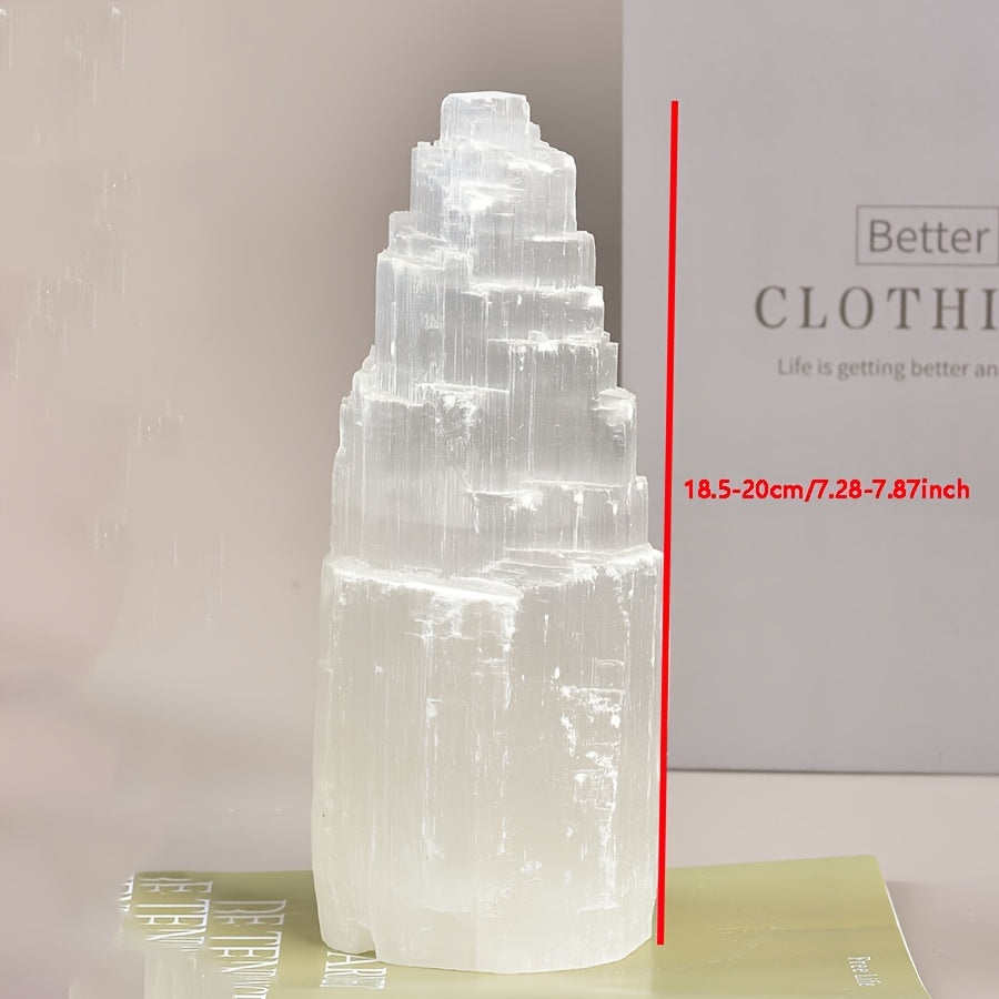 Blossom & Radiate Selenite Skyscraper Lamp With Dimmer