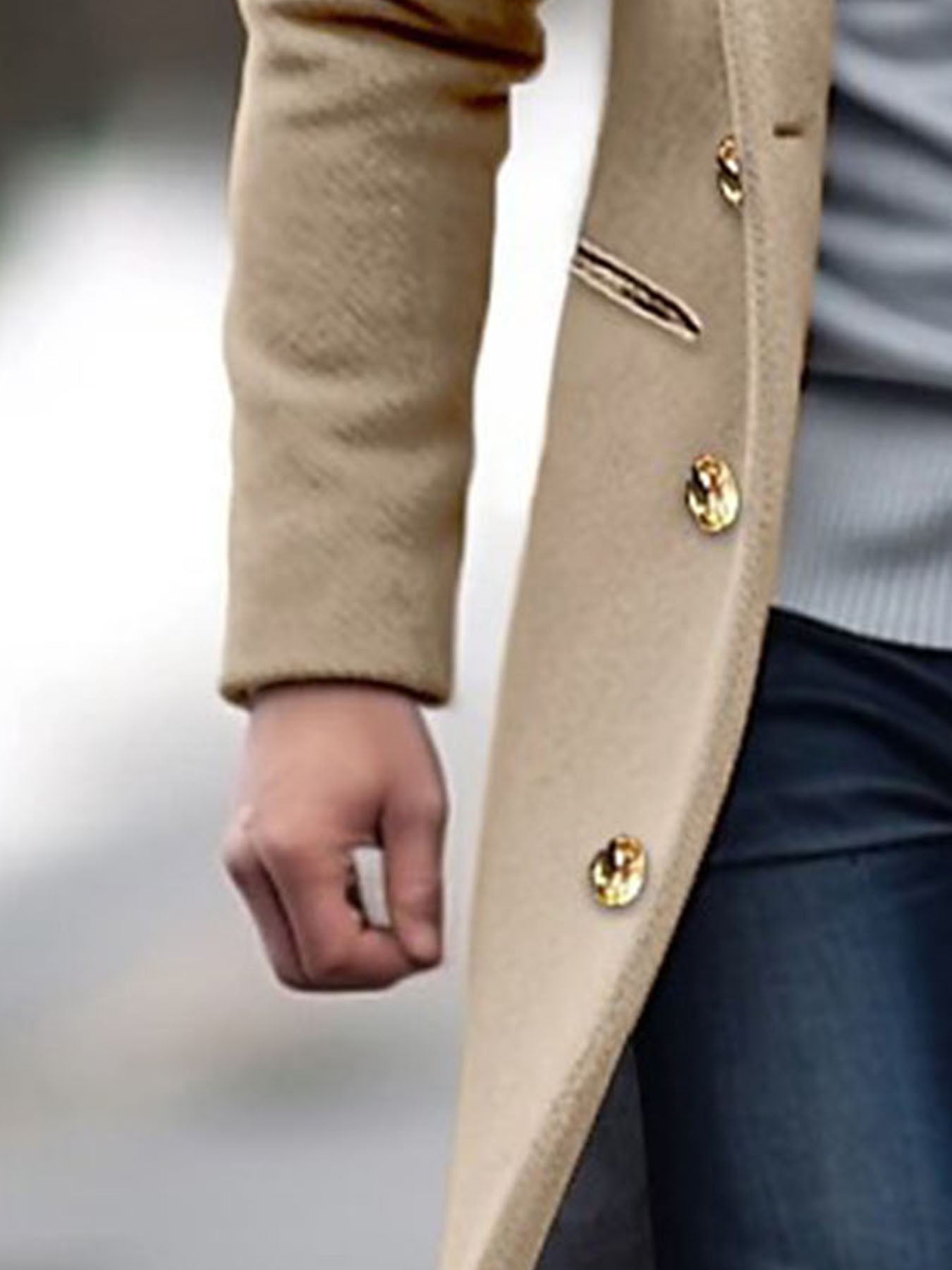 Blossom and Radiate Lapel Coat Windbreaker Pockets
