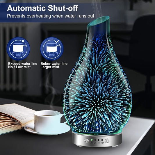 Soundwave Glass Essential Oil Diffuser With Auto Shutoff