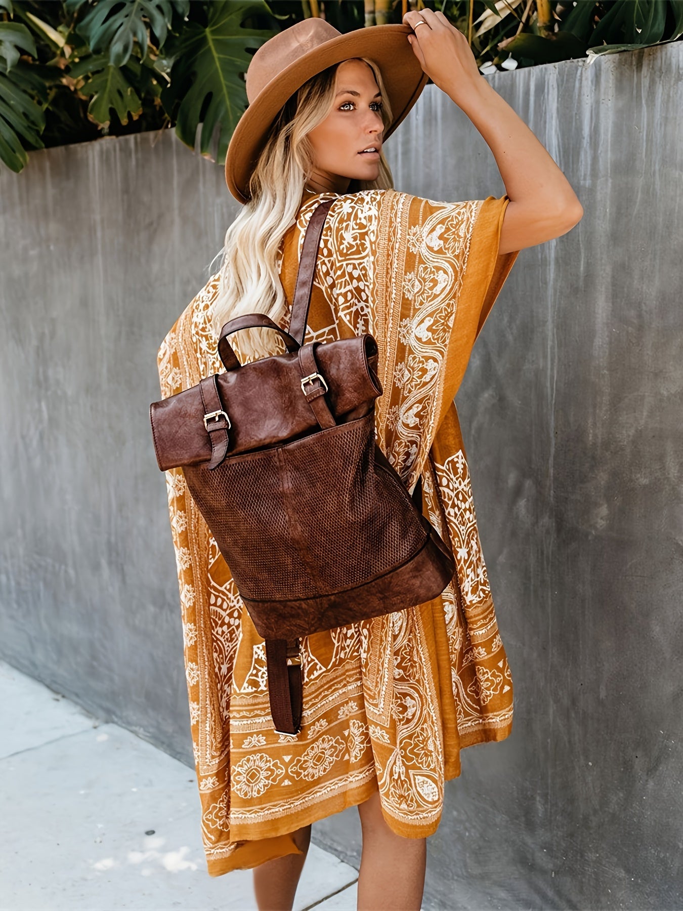 Boho Tribal Print Beach Cover Up Kimono Cardigan For Women