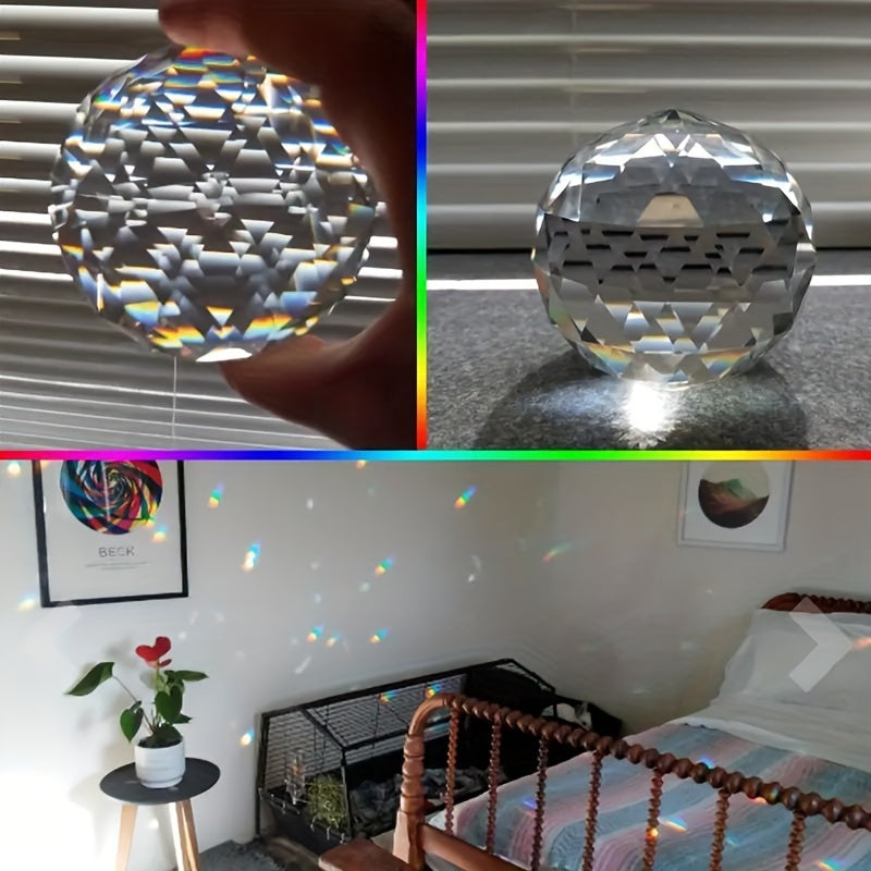 Blossom Radiate Crystal Glass Ball Rainbow Prism Home Decor