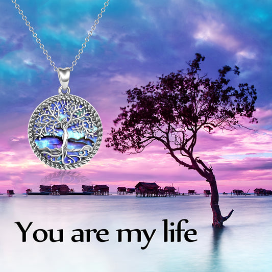Blossom And Radiate Tree Of Life Necklace Onefinity Abalone