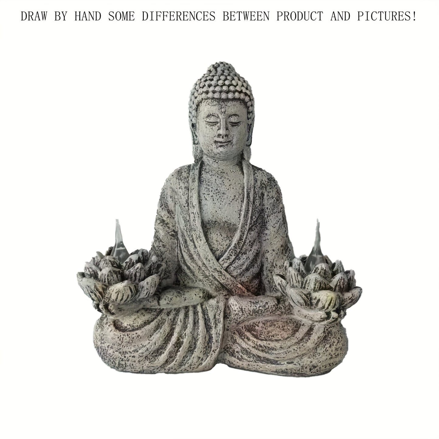 Blossom And Radiate Lotus Statue Solar Powered Garden Decor