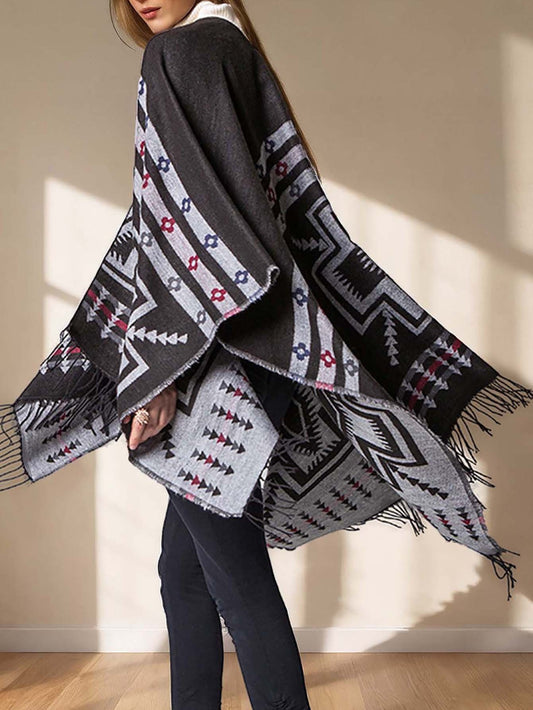 KTILG Ethnic Southwestern Shawl Scarf With Fringe Tassels