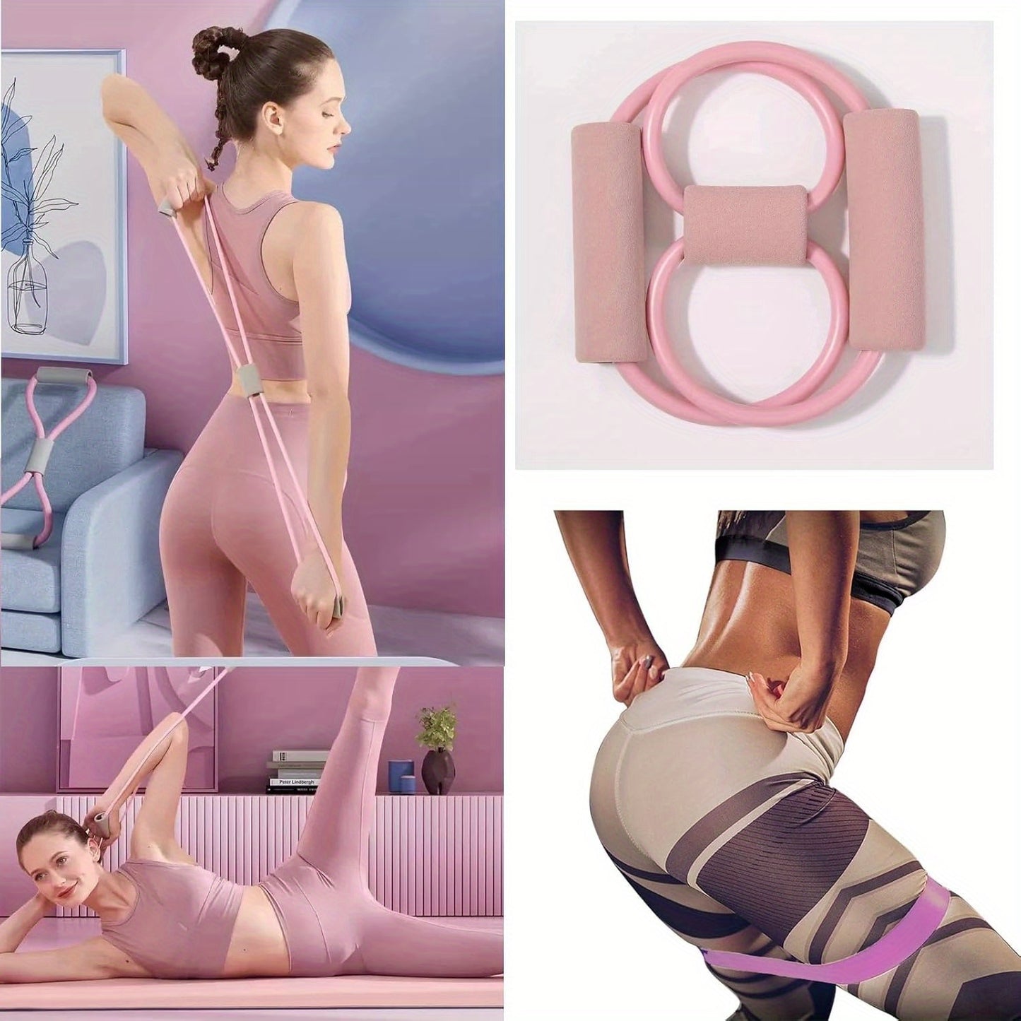 PUMPMUSCLE Pilates Essentials Kit For Women Ring And Bands
