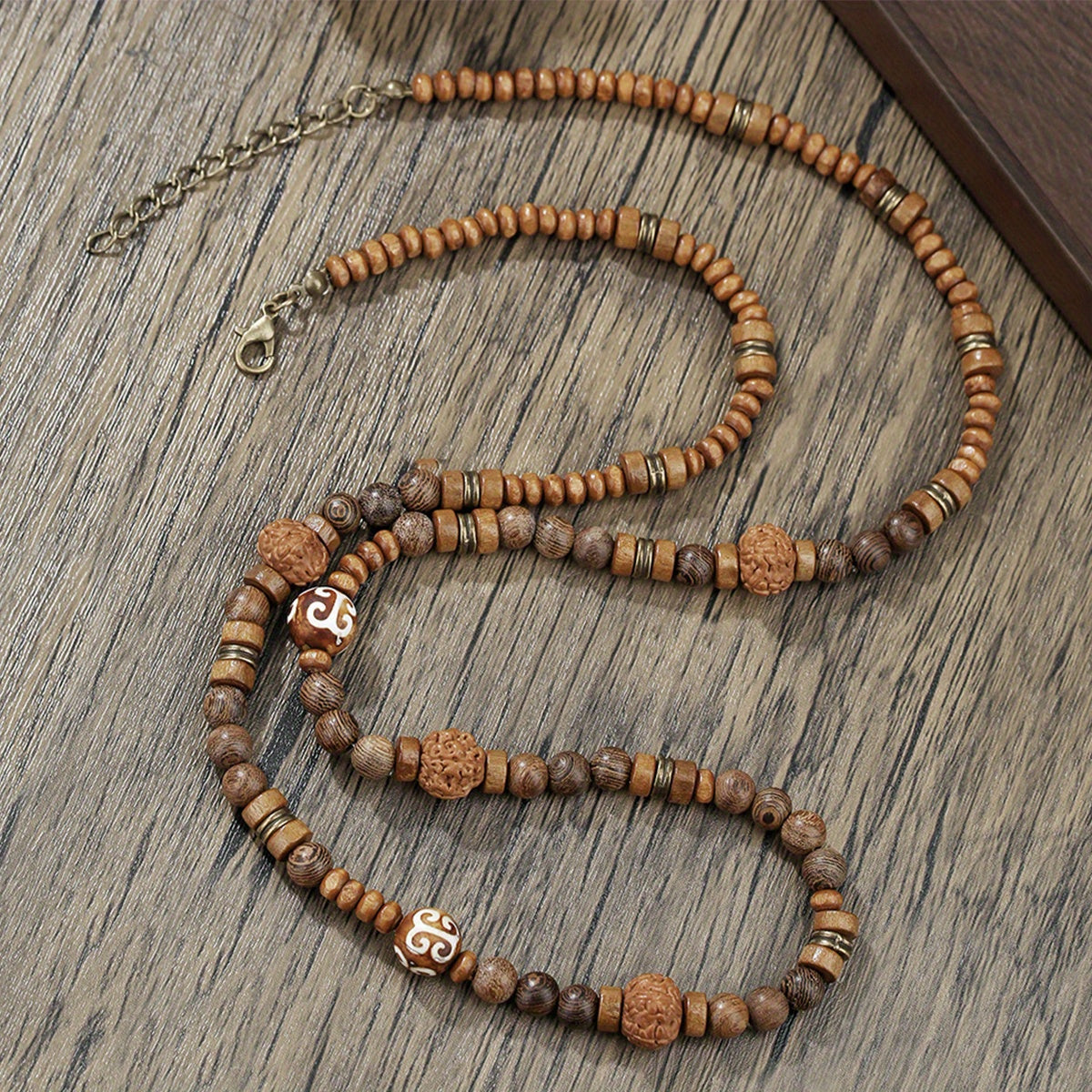 Bohemian Coconut Shell Bead Necklace For Men Vintage