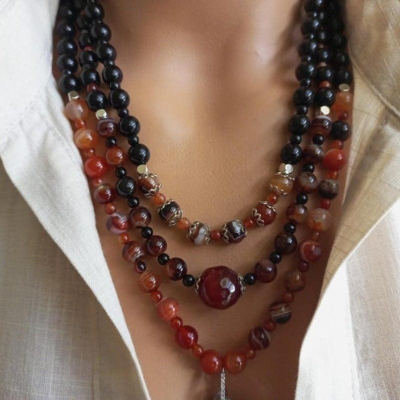 Blossom and Radiate Bohemian Layered Necklace Pendant