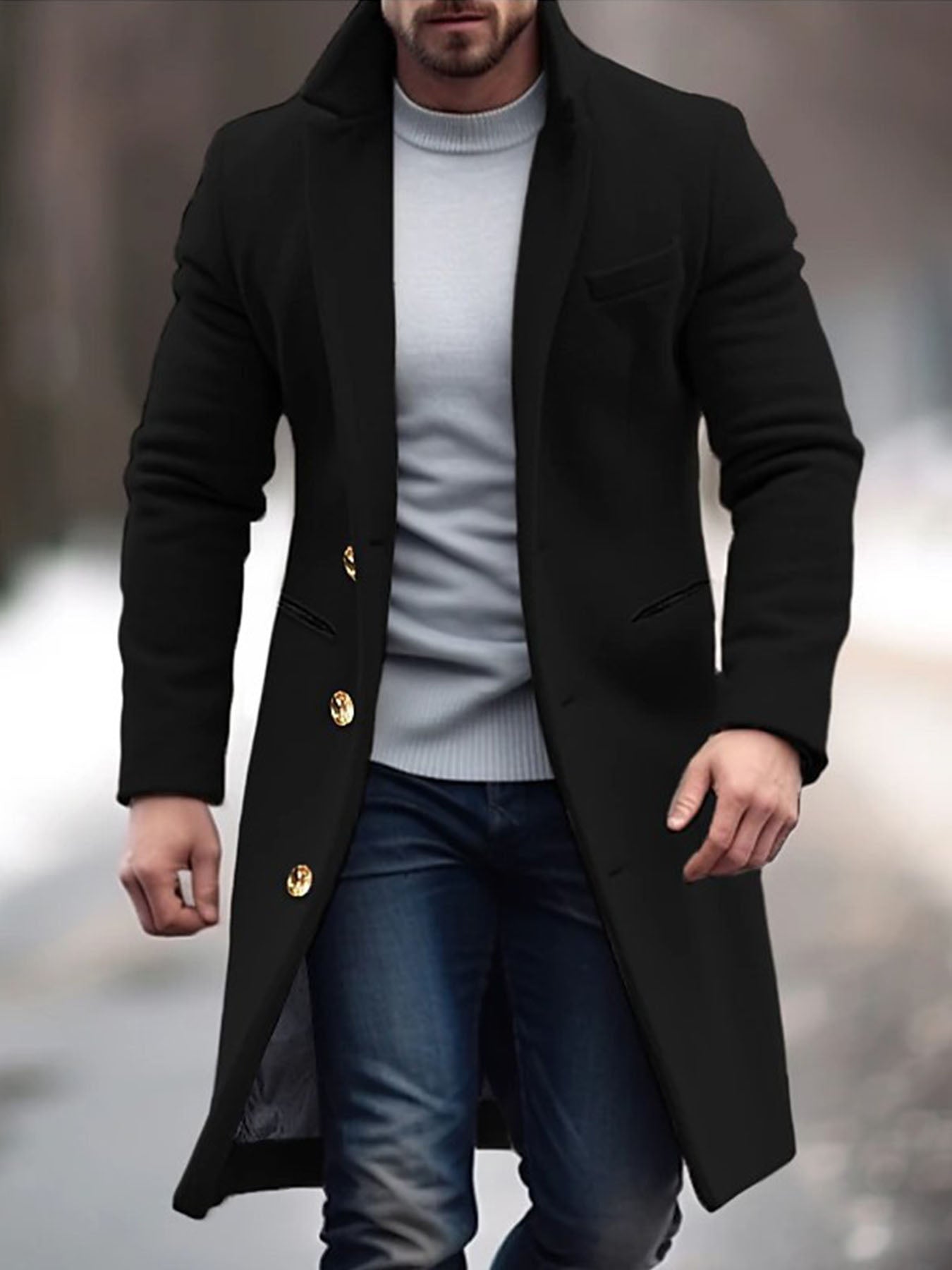 Blossom and Radiate Lapel Coat Windbreaker Pockets