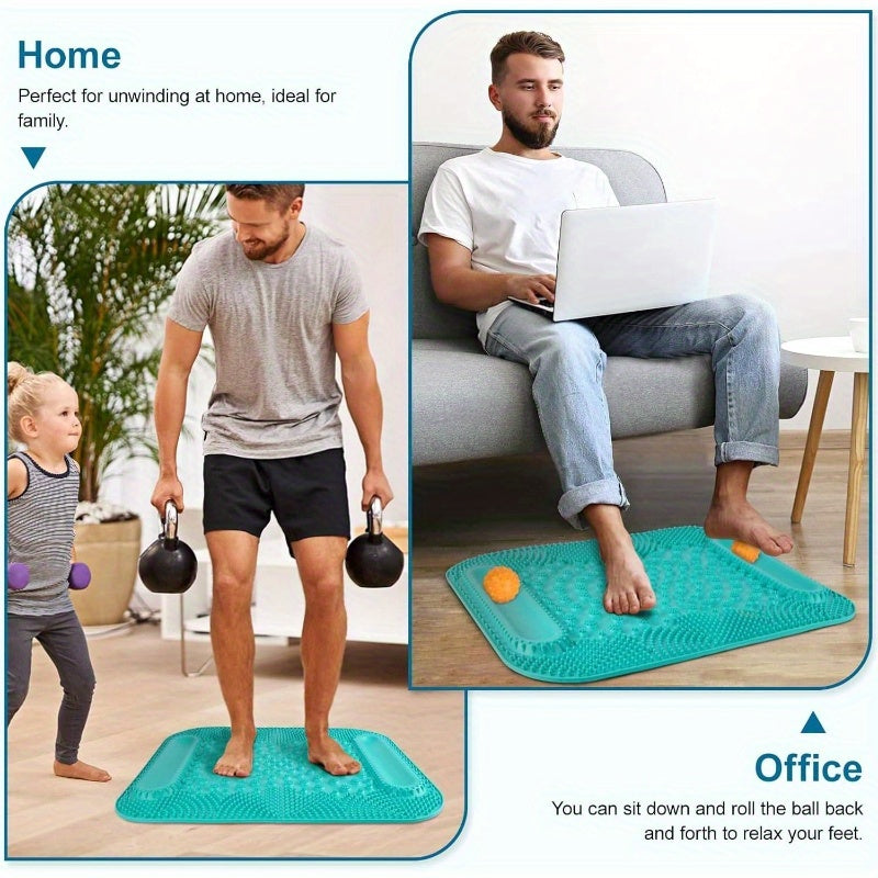 Acupressure Foot Massage Mat 5 Zone Reflexology Dual Tracks